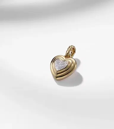 David Yurman Puffy Heart Amulet 18kt gold pendant with diamonds | Thumbnail 5 David Yurman Puffy Heart Amulet 18kt gold pendant with diamonds | Thumbnail 5