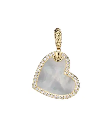David Yurman DY Elements Heart 18kt gold pendant with diamonds and pearl | Thumbnail 1 David Yurman DY Elements Heart 18kt gold pendant with diamonds and pearl | Thumbnail 1