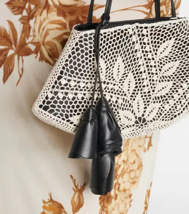 Magda Butrym Maya Small crochet leather-trimmed shoulder bag | Thumbnail 3