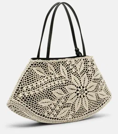 Magda Butrym Maya Small crochet leather-trimmed shoulder bag | Thumbnail 5