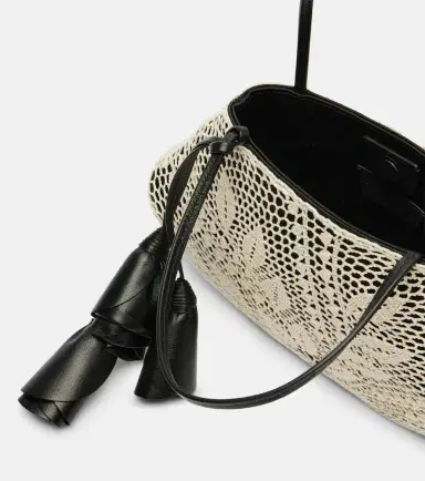Magda Butrym Maya Small crochet leather-trimmed shoulder bag | Thumbnail 6