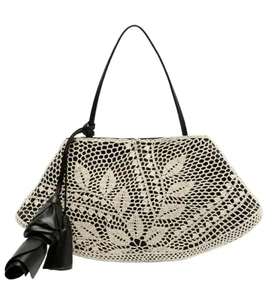 Magda Butrym Maya Small crochet leather-trimmed shoulder bag | Thumbnail 1