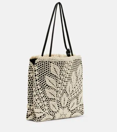 Magda Butrym Julia Small crochet leather-trimmed tote bag | Thumbnail 2 Magda Butrym Julia Small crochet leather-trimmed tote bag | Thumbnail 2