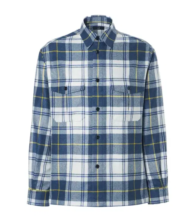 Plaid cashmere overshirt