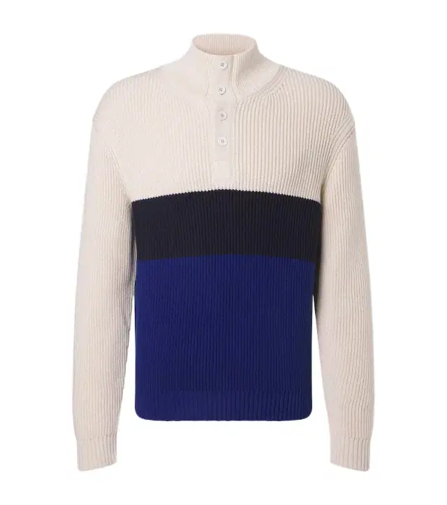 Dunhill Colorblocked cotton and silk sweater
