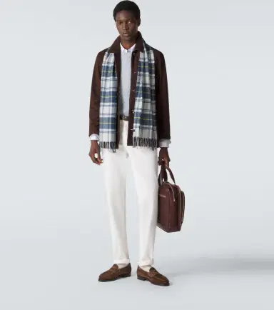 dunhill Tartan cashmere scarf | Thumbnail 2