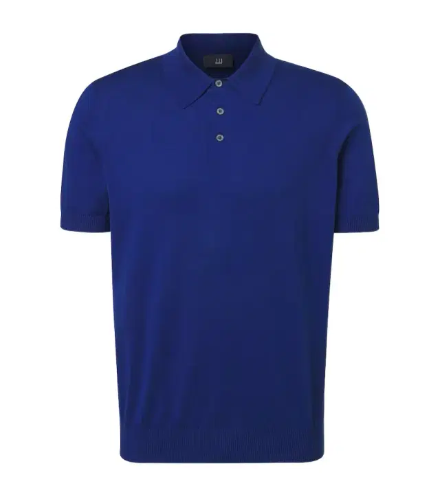 Cotton and silk polo shirt