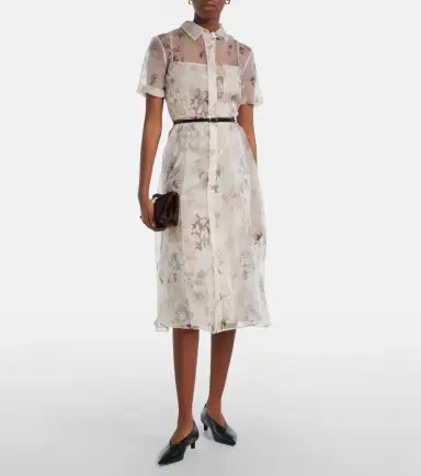 Altuzarra Kiera floral silk midi dress | Thumbnail 4 Altuzarra Kiera floral silk midi dress | Thumbnail 4