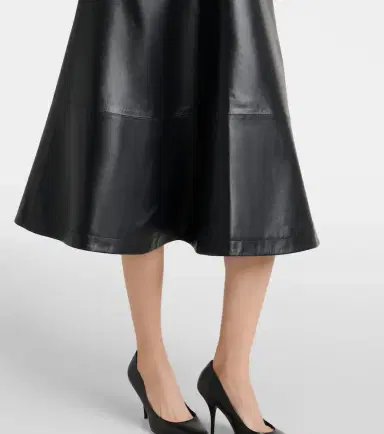 Altuzarra Gathered leather midi dress | Thumbnail 3