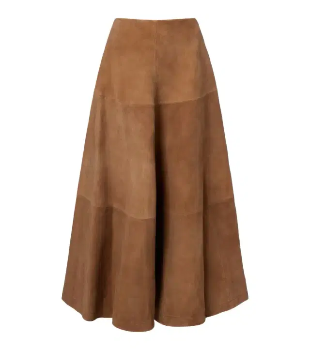 Varda suede midi skirt