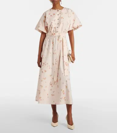 Altuzarra Paulina floral belted cotton-blend midi dress | Thumbnail 2 Altuzarra Paulina floral belted cotton-blend midi dress | Thumbnail 2