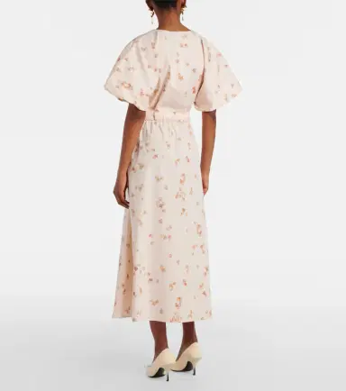 Altuzarra Paulina floral belted cotton-blend midi dress | Thumbnail 3 Altuzarra Paulina floral belted cotton-blend midi dress | Thumbnail 3
