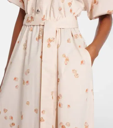 Altuzarra Paulina floral belted cotton-blend midi dress | Thumbnail 4 Altuzarra Paulina floral belted cotton-blend midi dress | Thumbnail 4