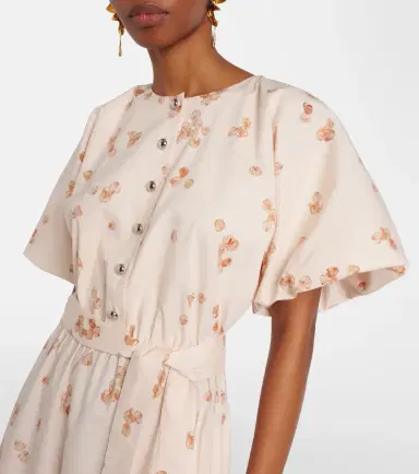 Altuzarra Paulina floral belted cotton-blend midi dress | Thumbnail 5 Altuzarra Paulina floral belted cotton-blend midi dress | Thumbnail 5