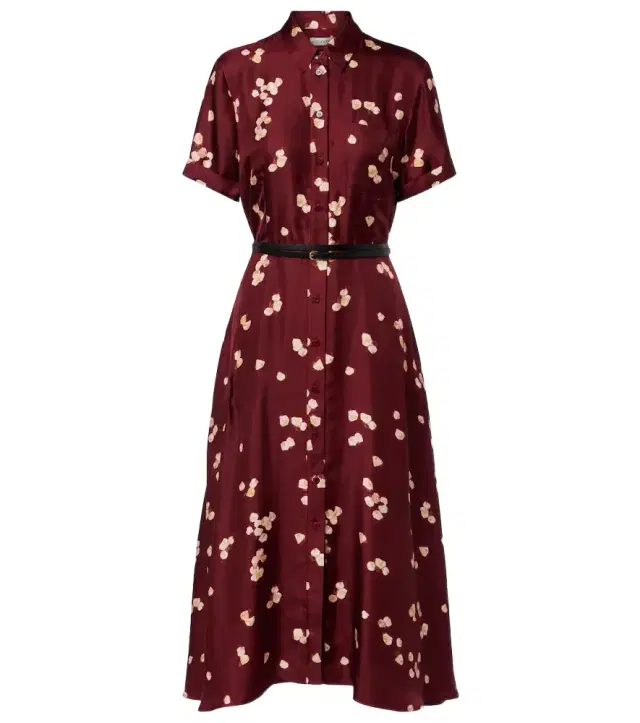 Altuzarra Belted printed silk shirt dress