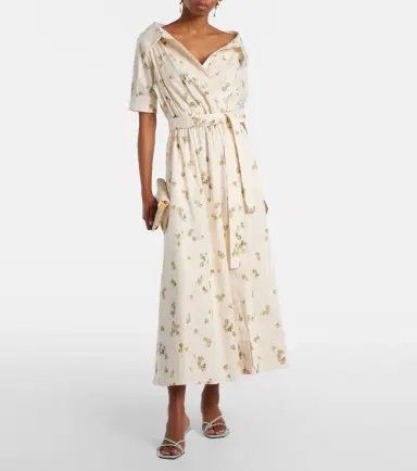 Altuzarra Lydia floral cotton-blend wrap dress | Thumbnail 2 Altuzarra Lydia floral cotton-blend wrap dress | Thumbnail 2