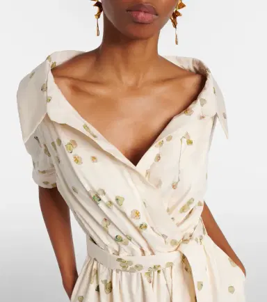 Altuzarra Lydia floral cotton-blend wrap dress | Thumbnail 4 Altuzarra Lydia floral cotton-blend wrap dress | Thumbnail 4