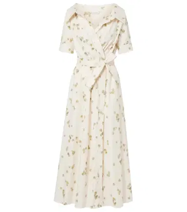 Altuzarra Lydia floral cotton-blend wrap dress | Thumbnail 1 Altuzarra Lydia floral cotton-blend wrap dress | Thumbnail 1