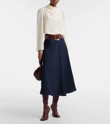 Altuzarra Varda denim midi skirt | Thumbnail 5 Altuzarra Varda denim midi skirt | Thumbnail 5