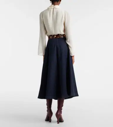 Altuzarra Varda denim midi skirt | Thumbnail 6 Altuzarra Varda denim midi skirt | Thumbnail 6