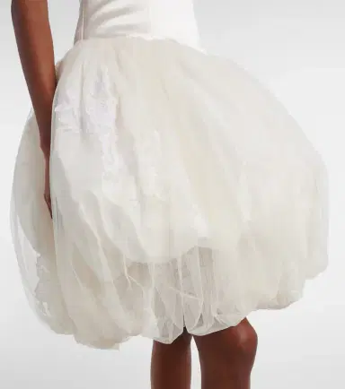 Danielle Frankel Bridal Sadie wool and silk corset dress | Thumbnail 2 Danielle Frankel Bridal Sadie wool and silk corset dress | Thumbnail 2