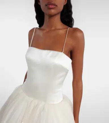 Danielle Frankel Bridal Sadie wool and silk corset dress | Thumbnail 3 Danielle Frankel Bridal Sadie wool and silk corset dress | Thumbnail 3