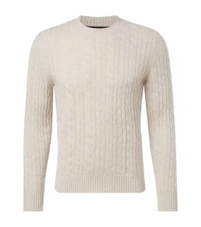 Cable-knit cashmere sweater