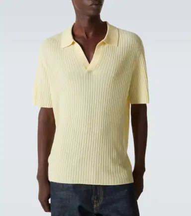 Arch4 Ribbed-knit cashmere polo shirt | Thumbnail 4