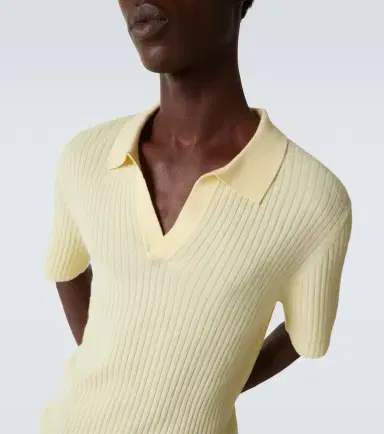 Arch4 Ribbed-knit cashmere polo shirt | Thumbnail 5