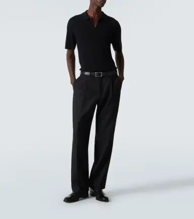Arch4 Ribbed-knit cashmere polo shirt | Thumbnail 4