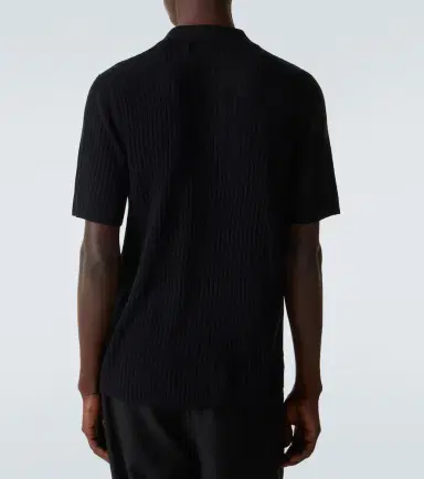 Arch4 Ribbed-knit cashmere polo shirt | Thumbnail 5