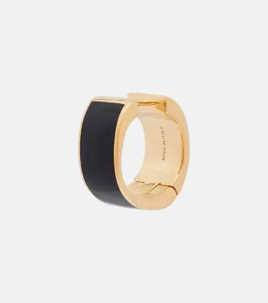 TOTEME Signature enamel gold-plated hoop earrings | Thumbnail 2