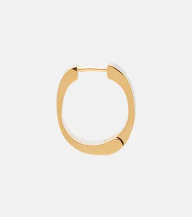 TOTEME Signature enamel gold-plated hoop earrings | Thumbnail 4