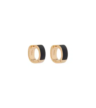 TOTEME Signature enamel gold-plated hoop earrings | Thumbnail 1