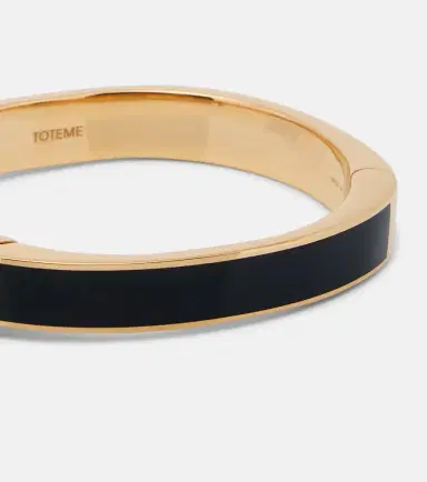 TOTEME Signature enamel gold-plated bangle | Thumbnail 3