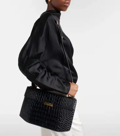 TOTEME Box Small croc-effect leather top-handle bag | Thumbnail 6