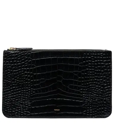 TOTEME Threefold croc-effect leather clutch | Thumbnail 1