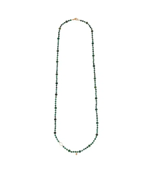 Toteme Inifinity beaded necklace with jade