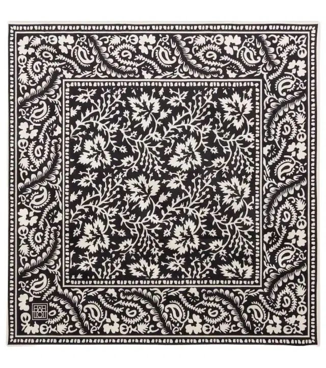 Floral silk scarf