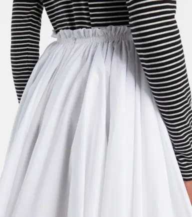 Ami Paris Corolla gathered cotton midi skirt | Thumbnail 2