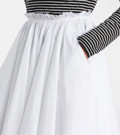 Ami Paris Corolla gathered cotton midi skirt | Thumbnail 3