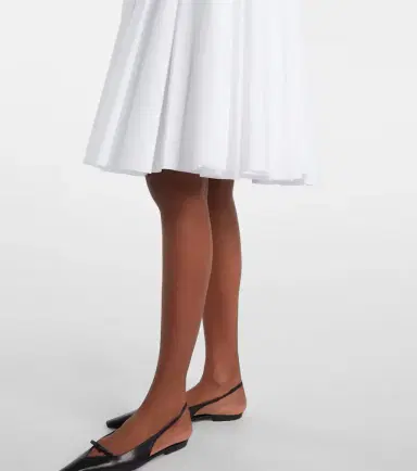 Ami Paris Corolla gathered cotton midi skirt | Thumbnail 5