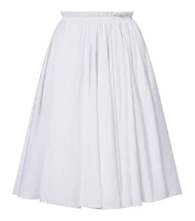 Ami Paris Corolla gathered cotton midi skirt | Thumbnail 1