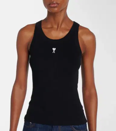 AMI PARIS Ami de Caur cotton jersey tank top | Thumbnail 3