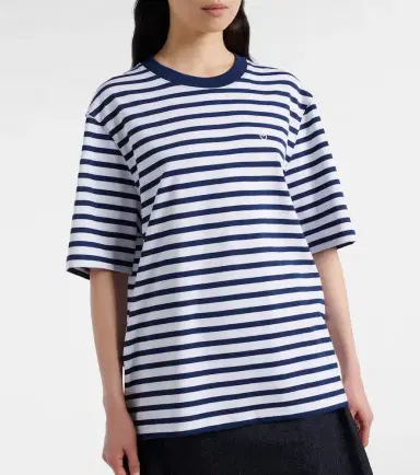 AMI PARIS Striped cotton jersey T-shirt | Thumbnail 4