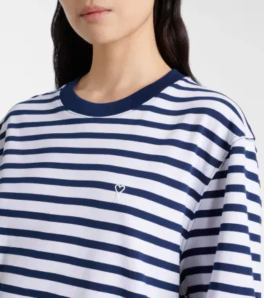 AMI PARIS Striped cotton jersey T-shirt | Thumbnail 5