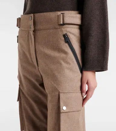 Brunello Cucinelli Virgin wool flannel cargo pants | Thumbnail 3