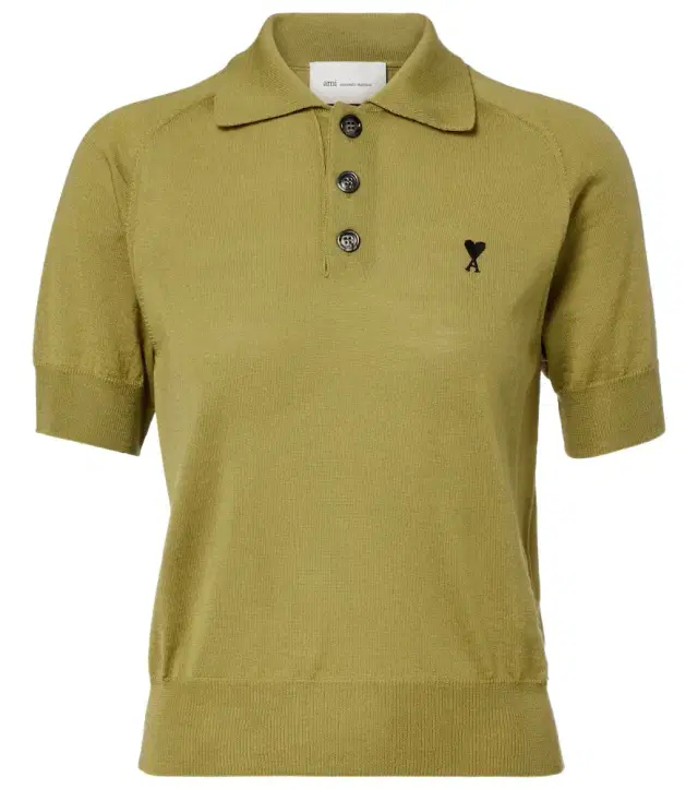 Ami Paris Ami De Caur wool polo shirt