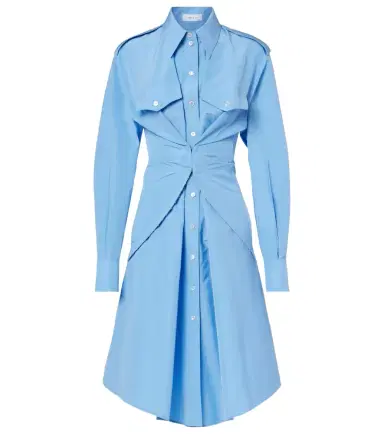 Alexander McQueen Cotton-blend taffeta shirt dress | Thumbnail 1 Alexander McQueen Cotton-blend taffeta shirt dress | Thumbnail 1