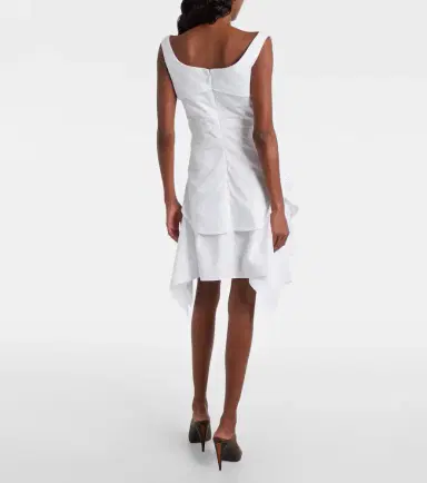 Alexander McQueen Ruffled cotton minidress | Thumbnail 2